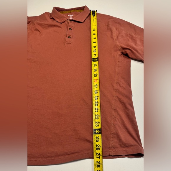 KUHL Polo Shirt Mens XL Rust Red Wildfibre Organic Cotton Hiking Outdoor Casual - Picture 8 of 8